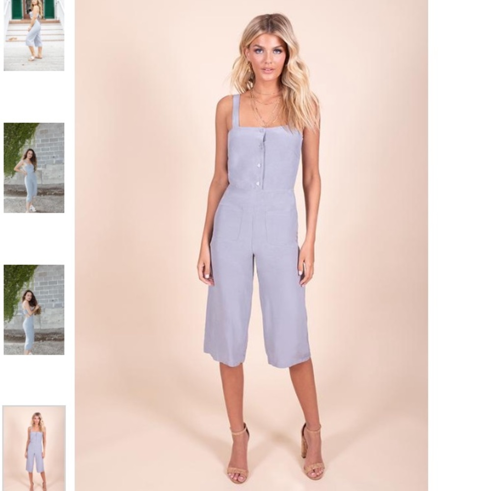 Kittenish by Jessie James Decker Grey Jumpsuit